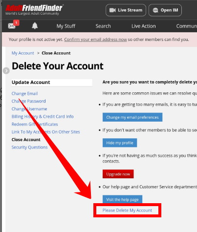 How to Delete AFF Account